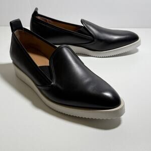 Everlane The Street Almond Toe Leather Shoe Sz 9 Black Smart Casual Classic New